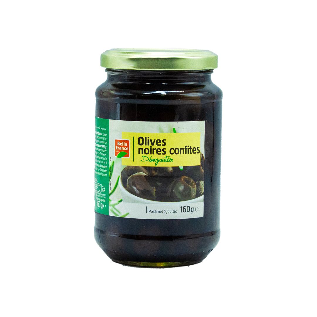 Belle France pitted black olives confit 160g
