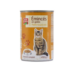 Belle France adult cat food in jelly with chicken 400g