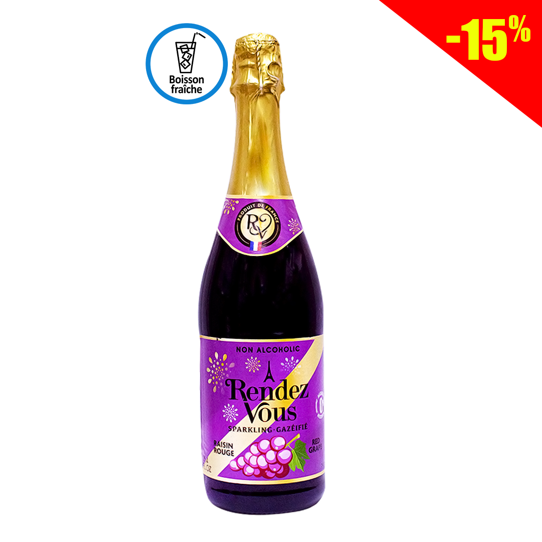 Rendez-Vous Non-Alcoholic Sparkling Red Grape Wine 750ml