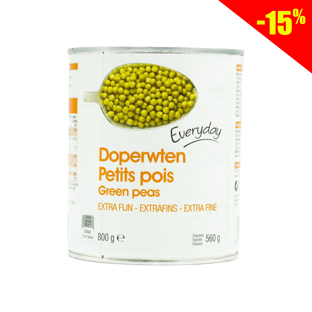 Everyday peas extra fine 800g