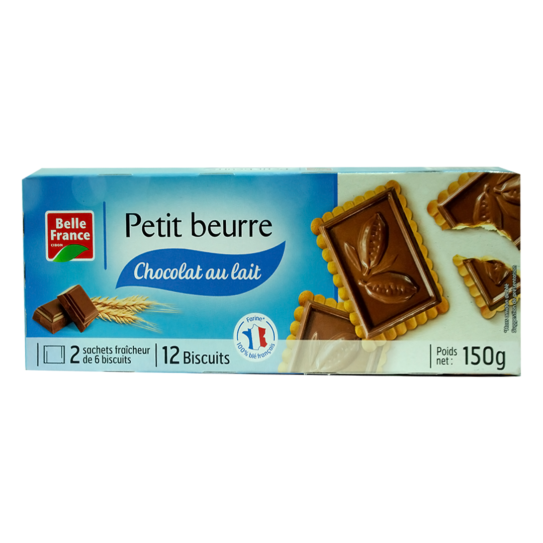 Belle France petit beurre milk chocolate biscuits 150g