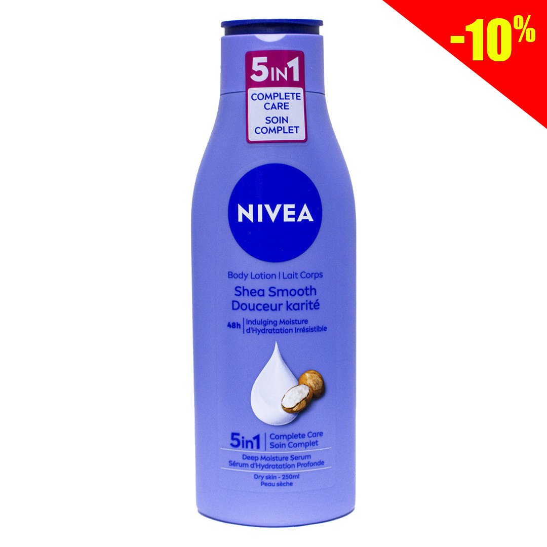 Nivea body lotion, shea butter soft complete care 250ml