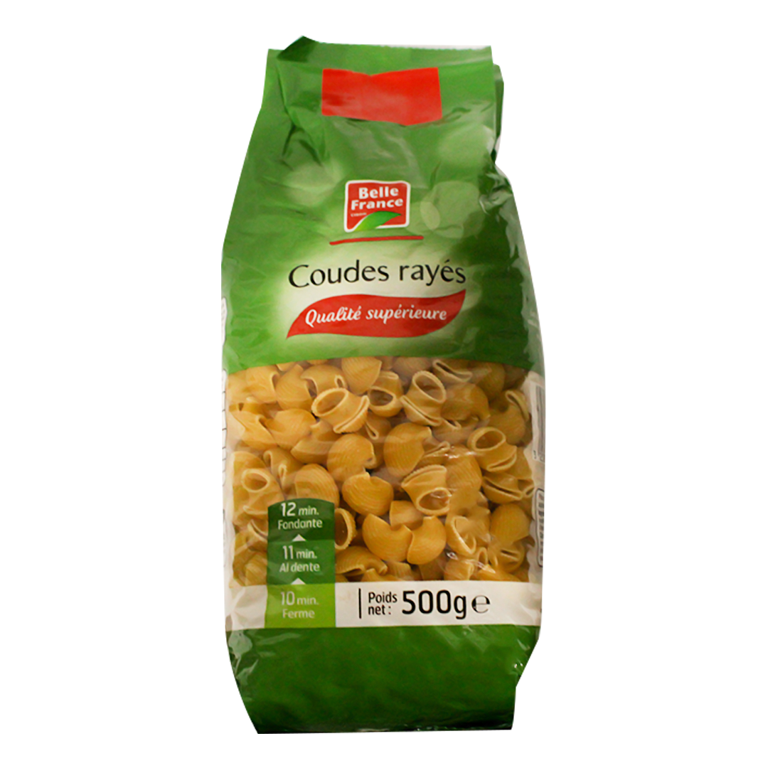 Belle France Pasta Striped Elbows 500g