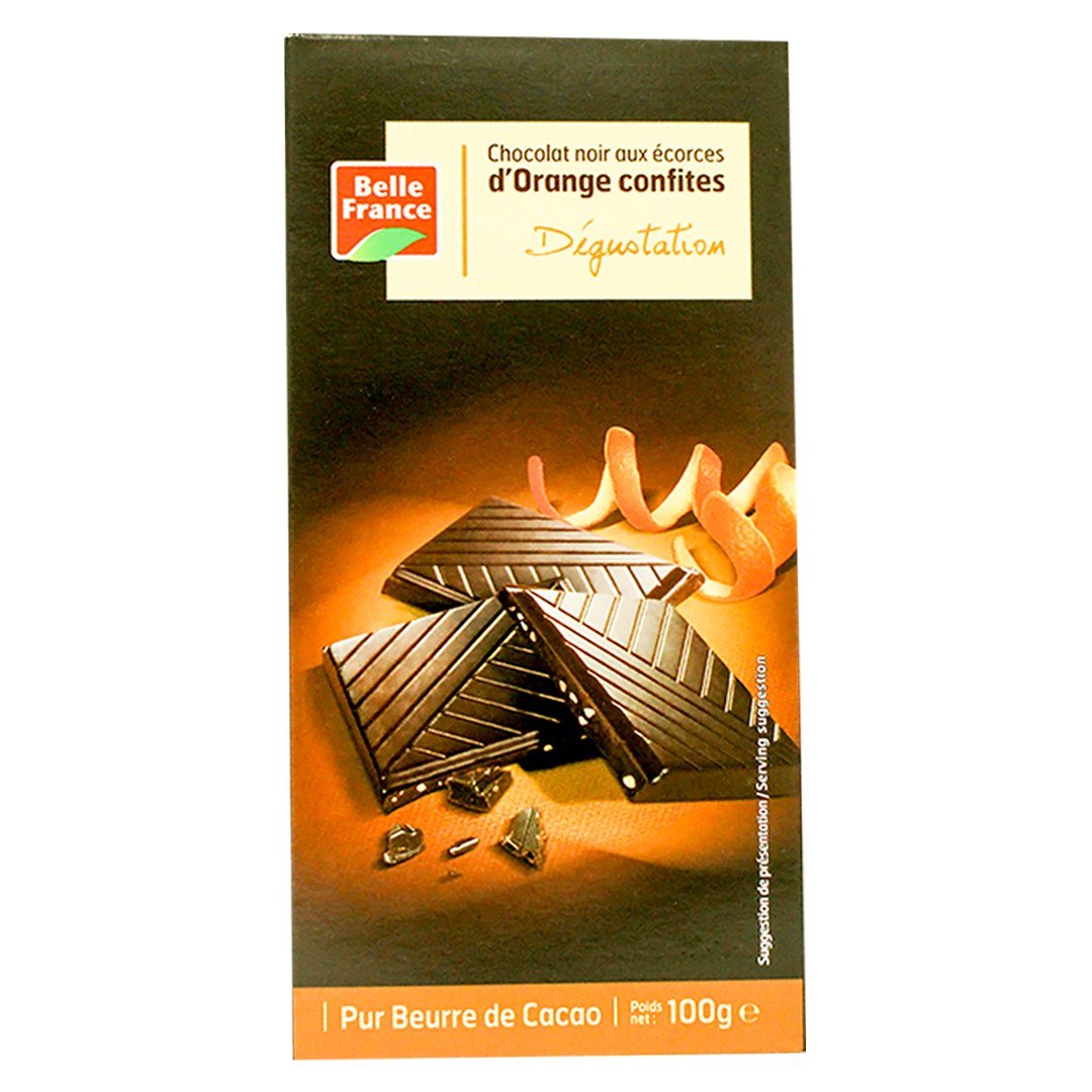 Belle France orange chocolate tasting bar 100g