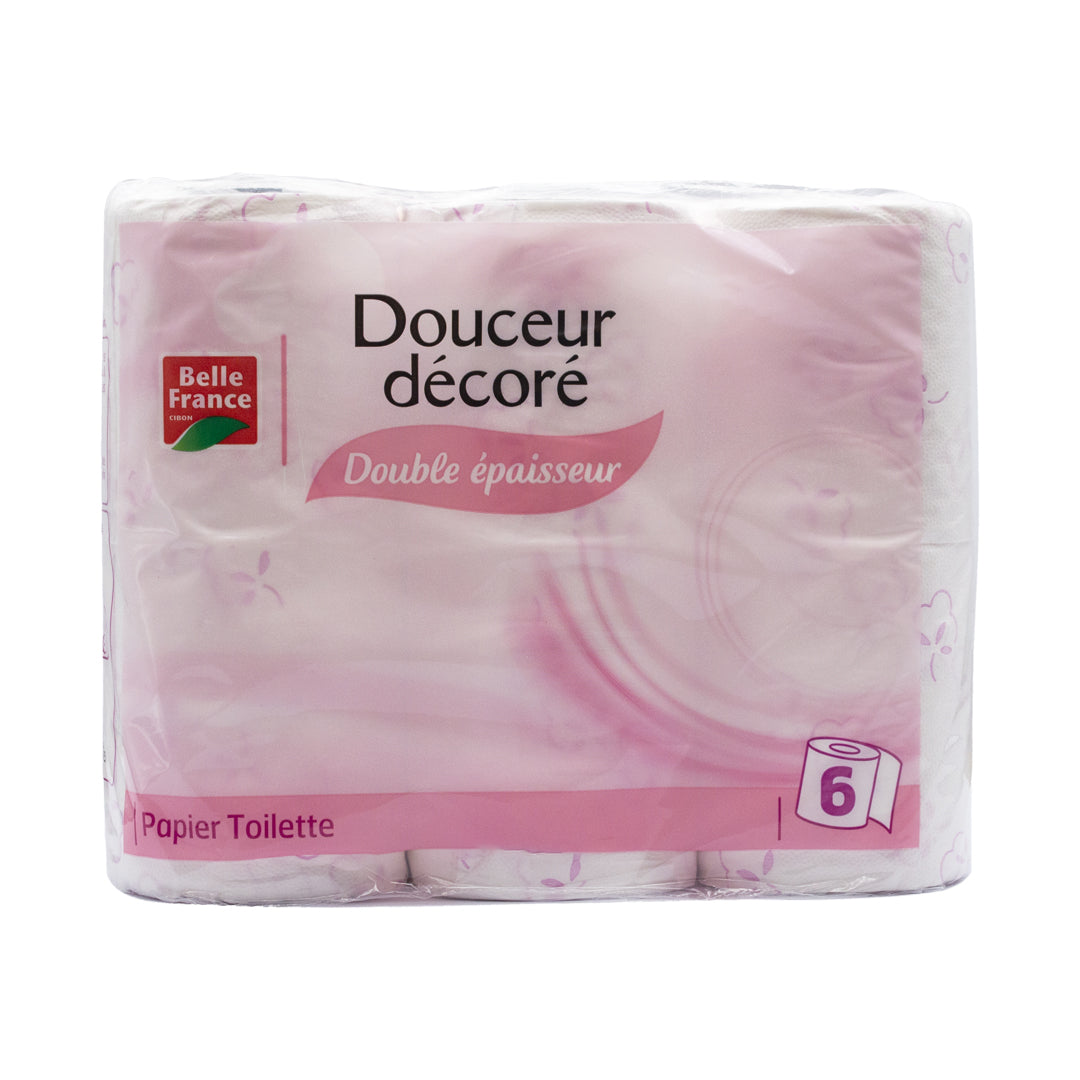 Belle France decorated soft double thickness toilet paper 6 pieces
