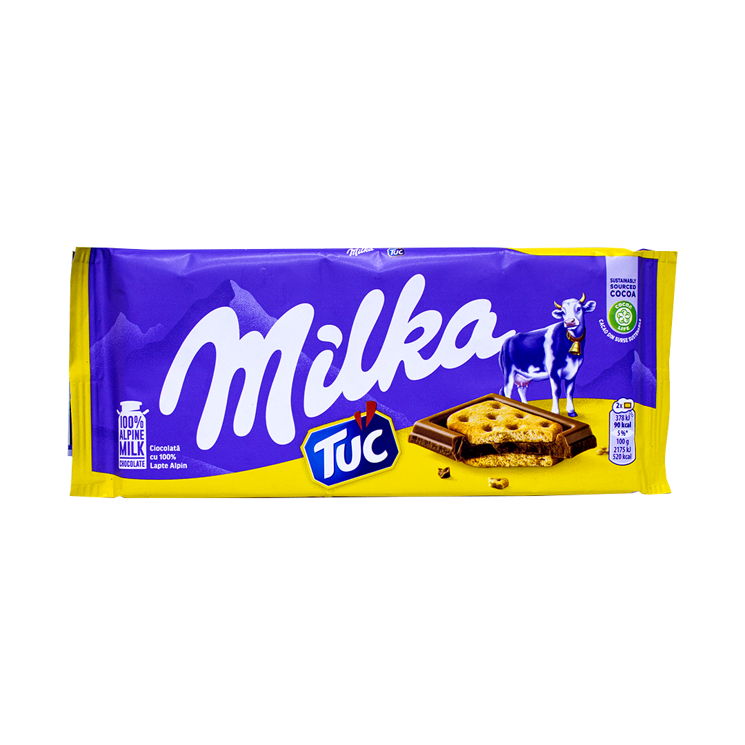 Milka Chocolate Tuc Cocoa 100% Alpine 100g