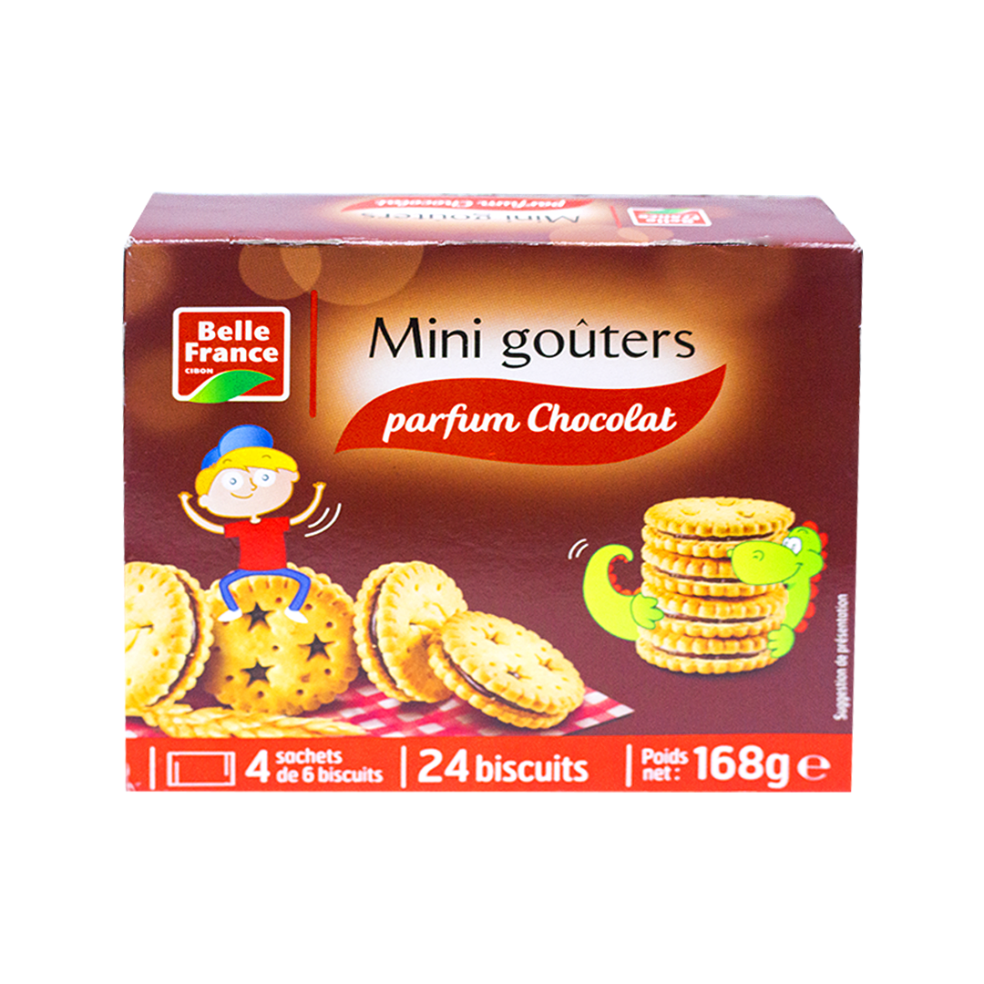 Belle France Biscuit Mini Snacks Chocolate Flavor 168g