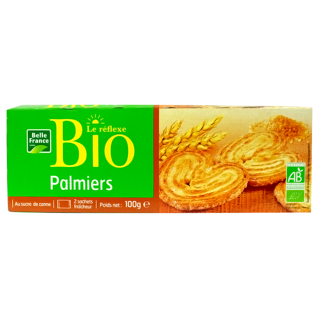 Belle France organic palmier biscuits 100g
