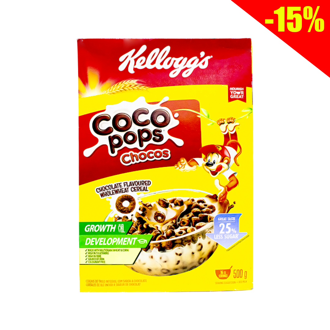 Kellogg's corn flakes coco pops chocos growth and development 500g
