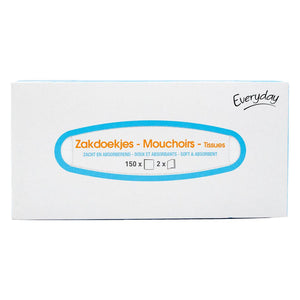 Everyday soft and absorbent paper tissues 150 pieces
