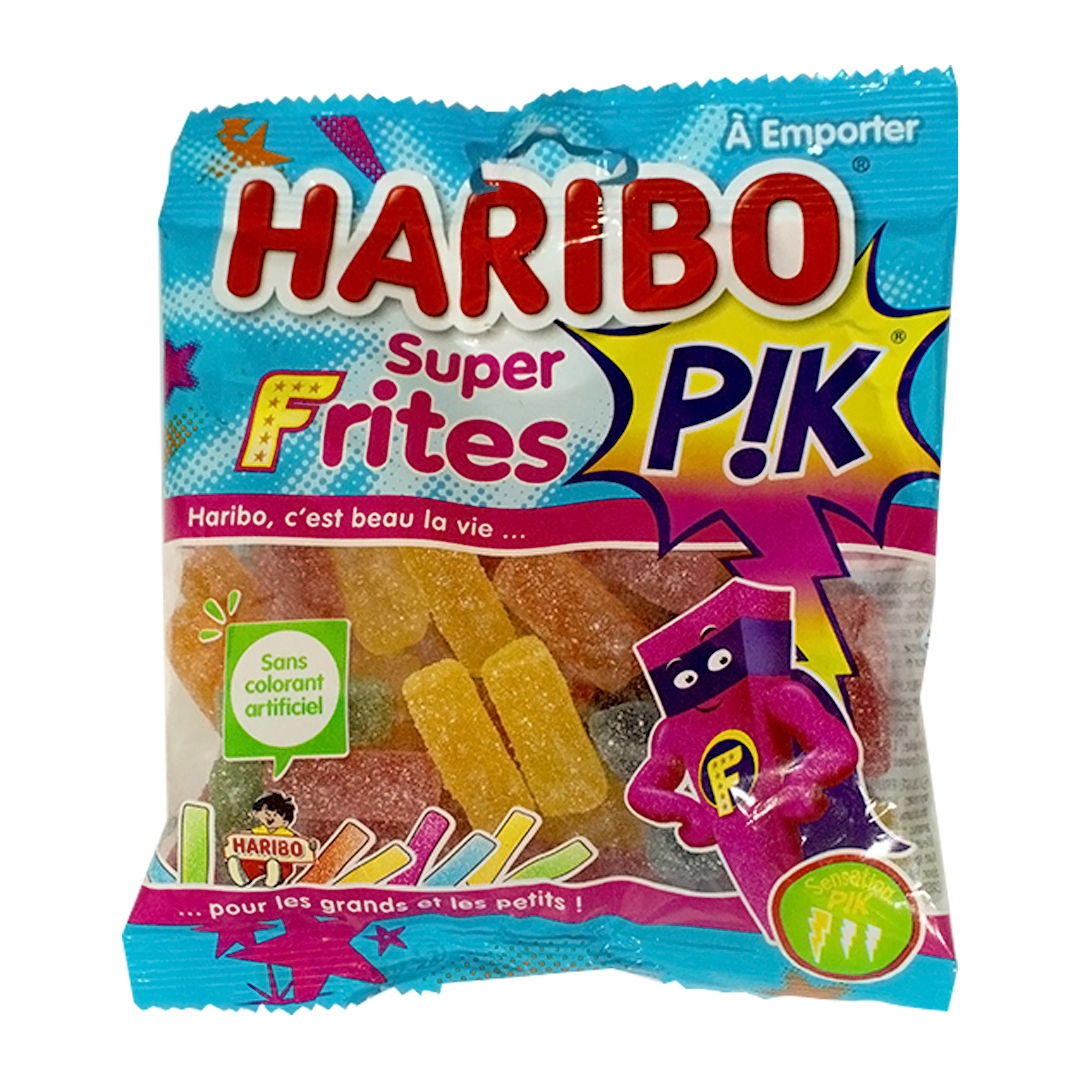 Haribo sour gummy fries without artificial color 120g