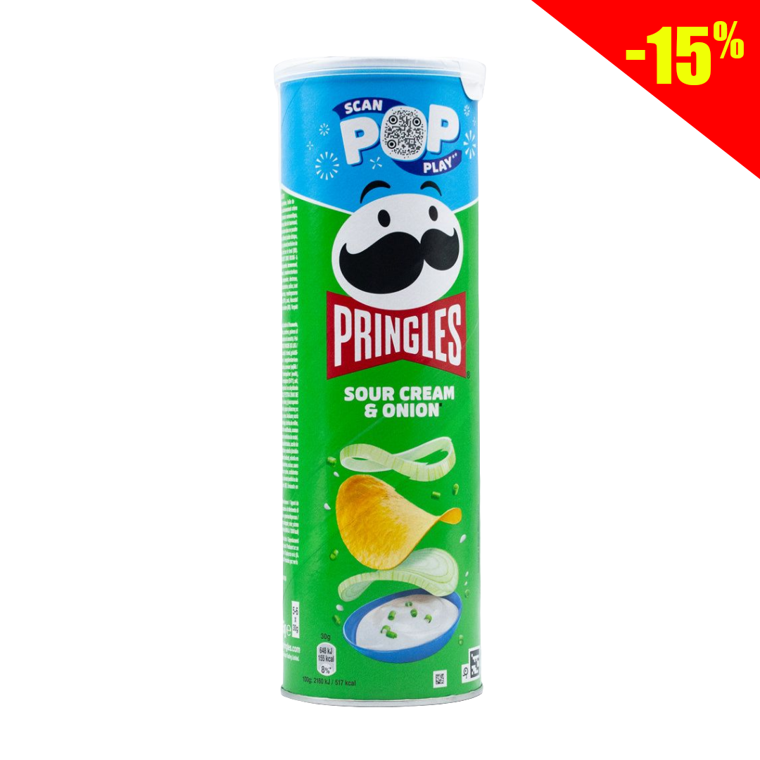 Pringles sour cream and onion chips 150g