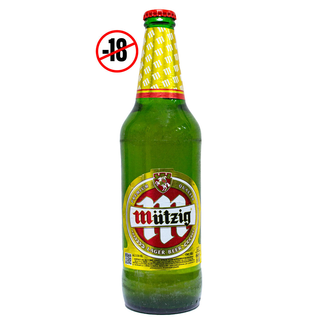 Mutzig blonde beer 500ml