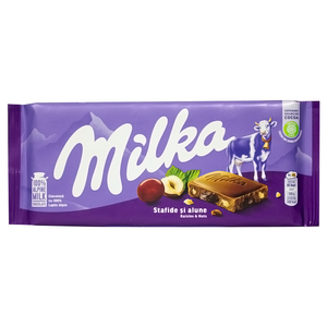 Milka raisin hazelnut chocolate 100g