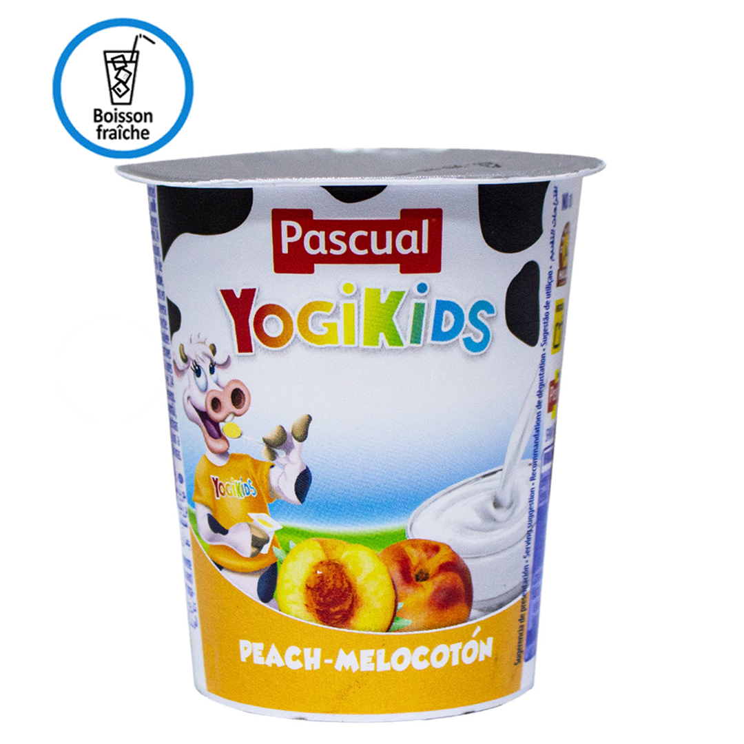Pascual Yogikids peach flavored yogurt 125g