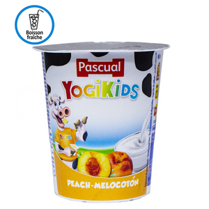 Pascual Yogikids peach flavored yogurt 125g