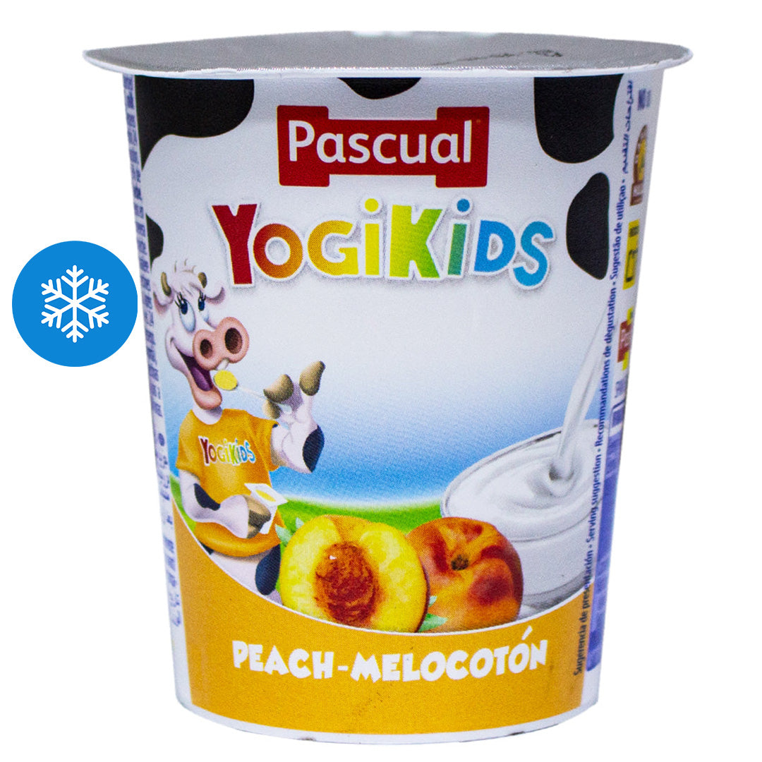 Pascual Yogikids peach flavored yogurt 125g
