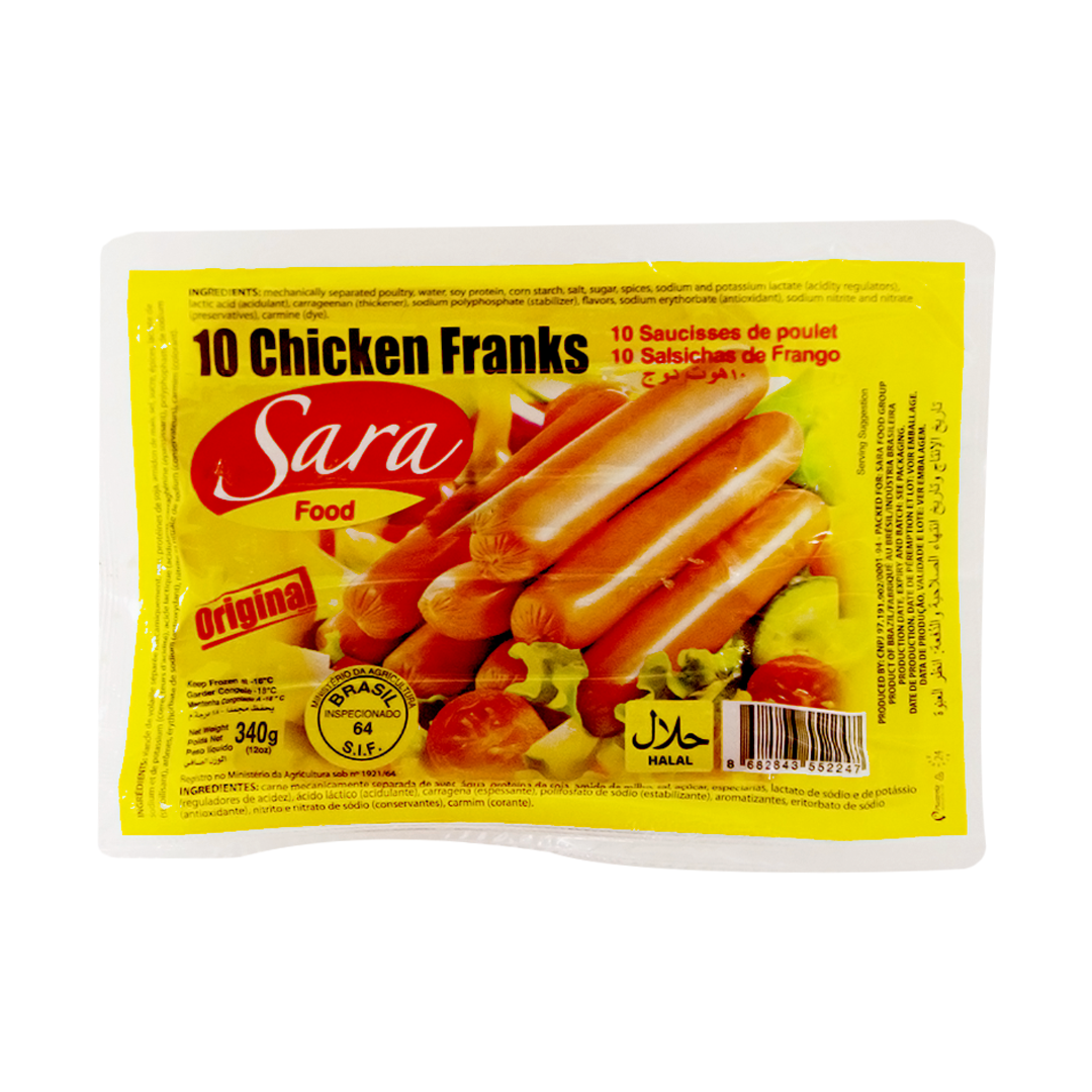 Sara food chicken sausage 10 pieces 340g