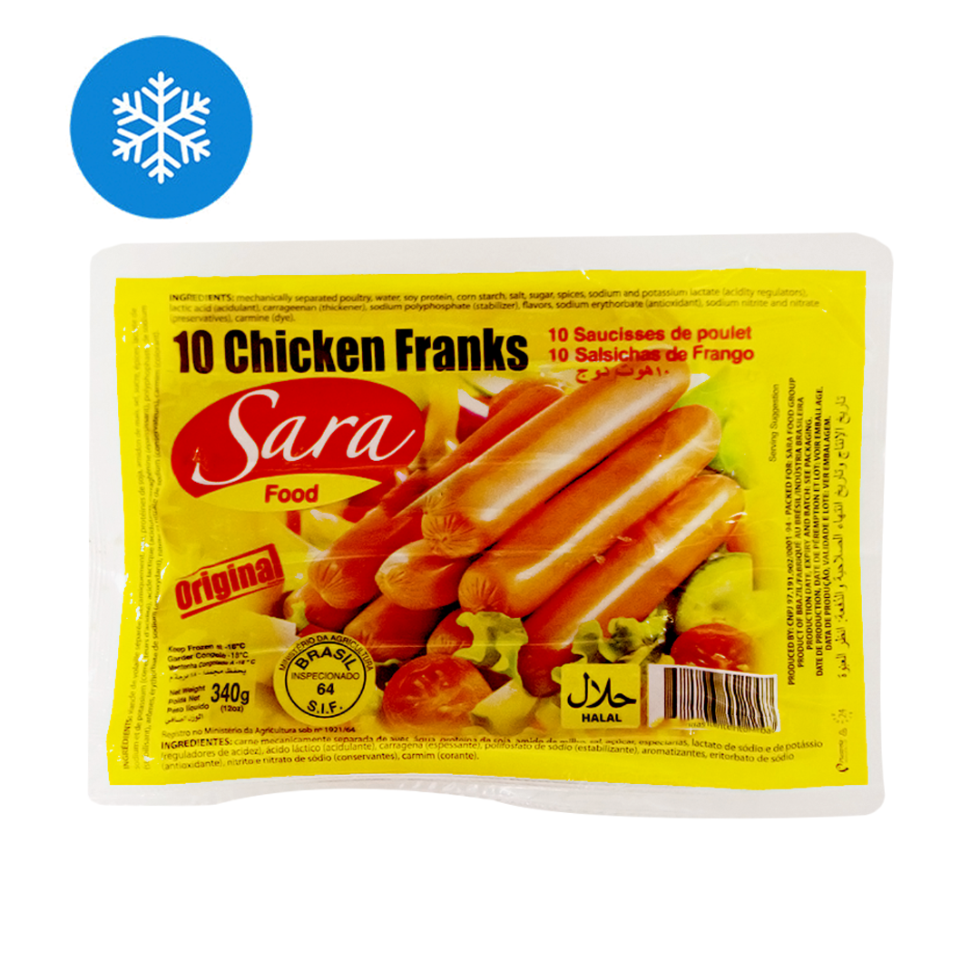 Sara food chicken sausage 10 pieces 340g