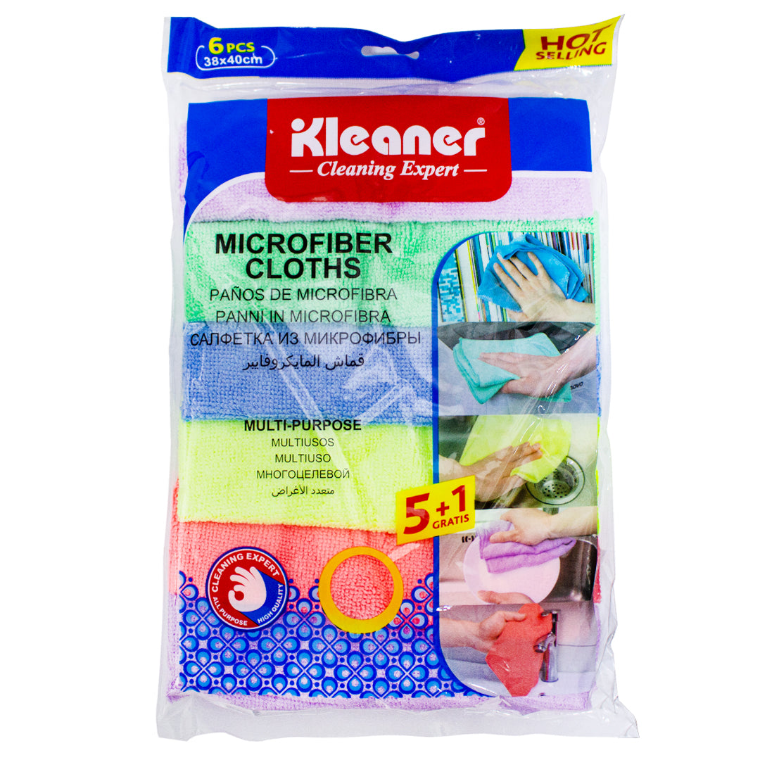 Kleaner microfiber cloths multi-purpose 6pcs