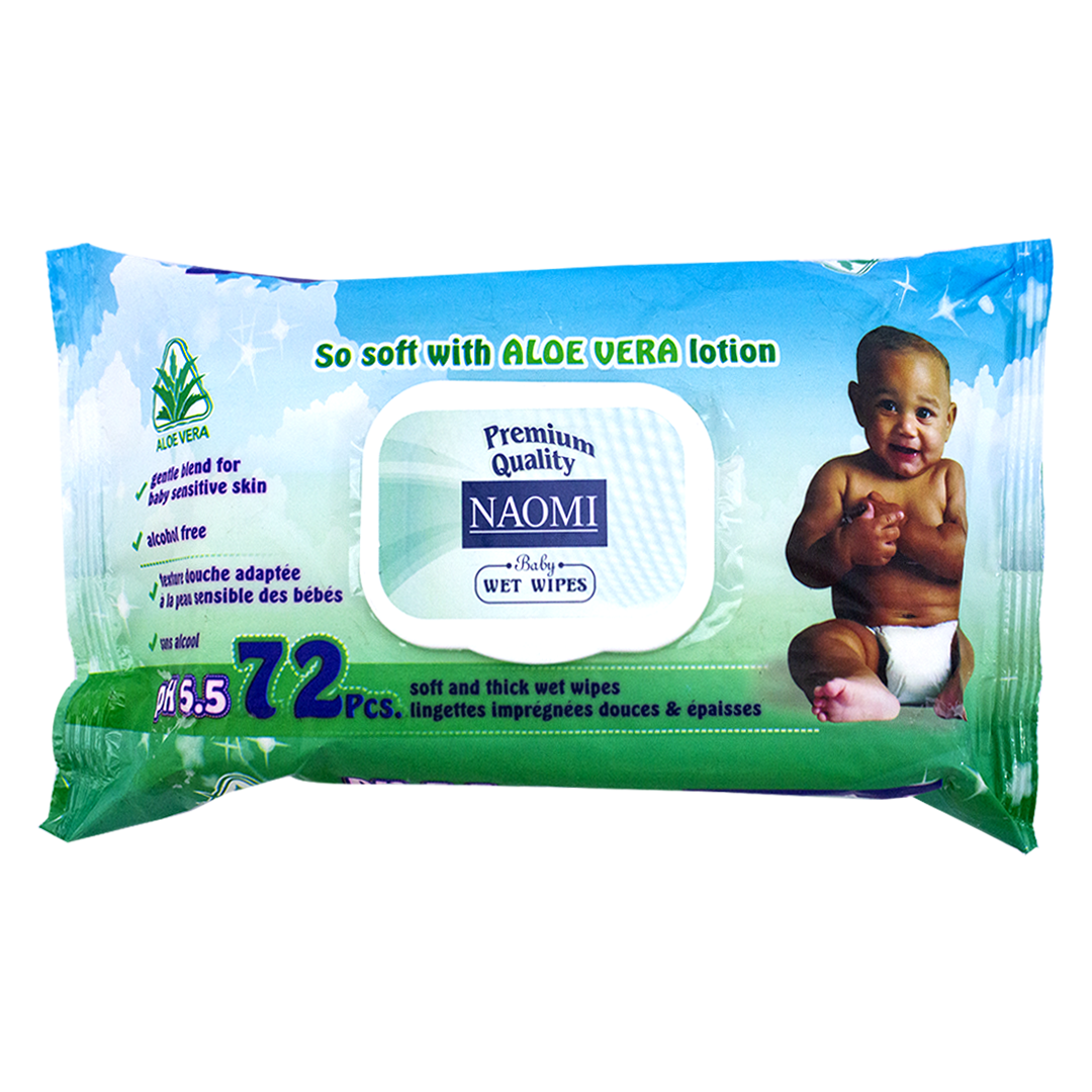 Naomi baby aloe vera wipes 72pcs