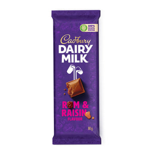 Dairy milk chocolate rum and raisin flavor 80g