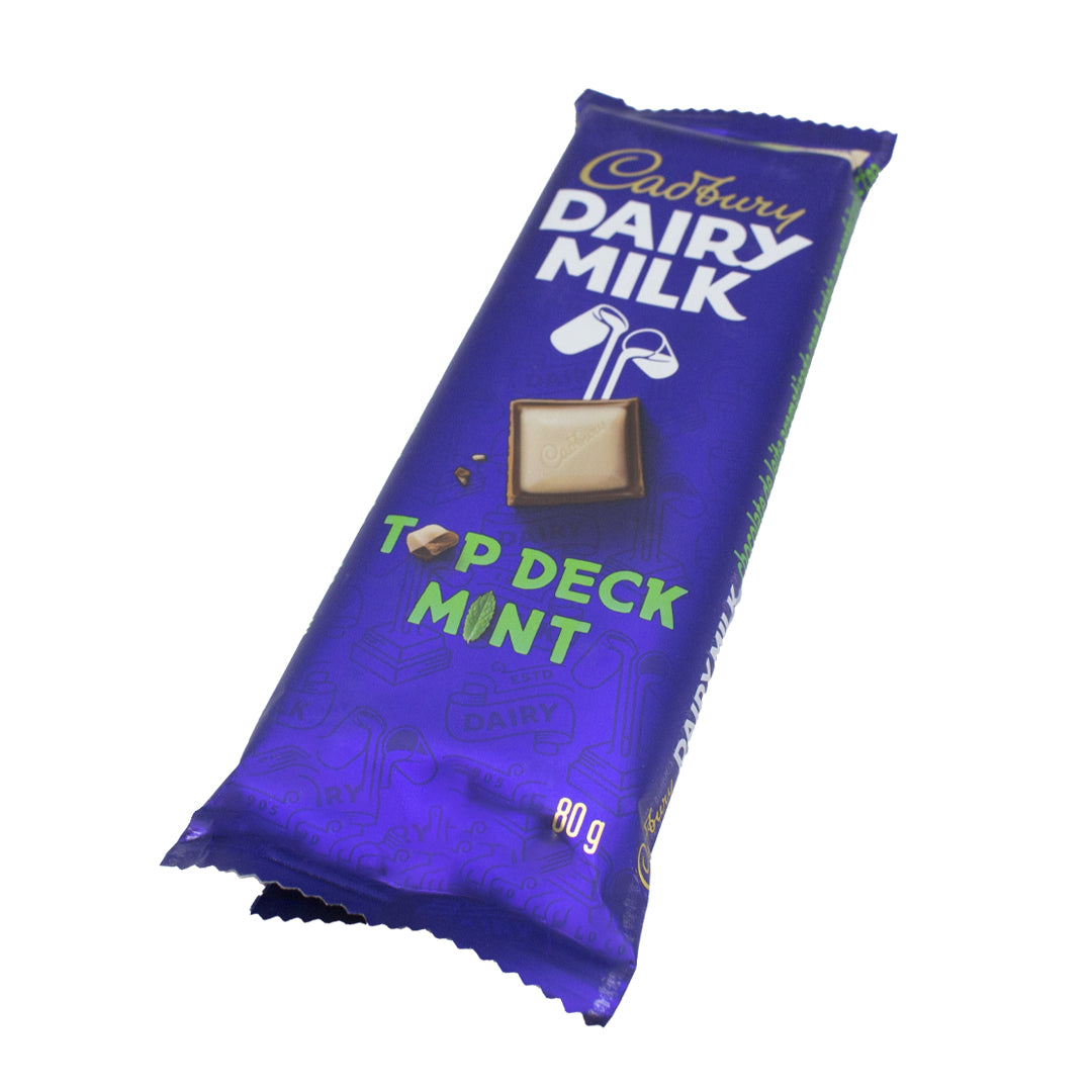 Dairy milk chocolate top deck mint 80g
