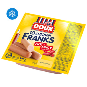 Doux 10 hot and spicy chicken sausages 340g