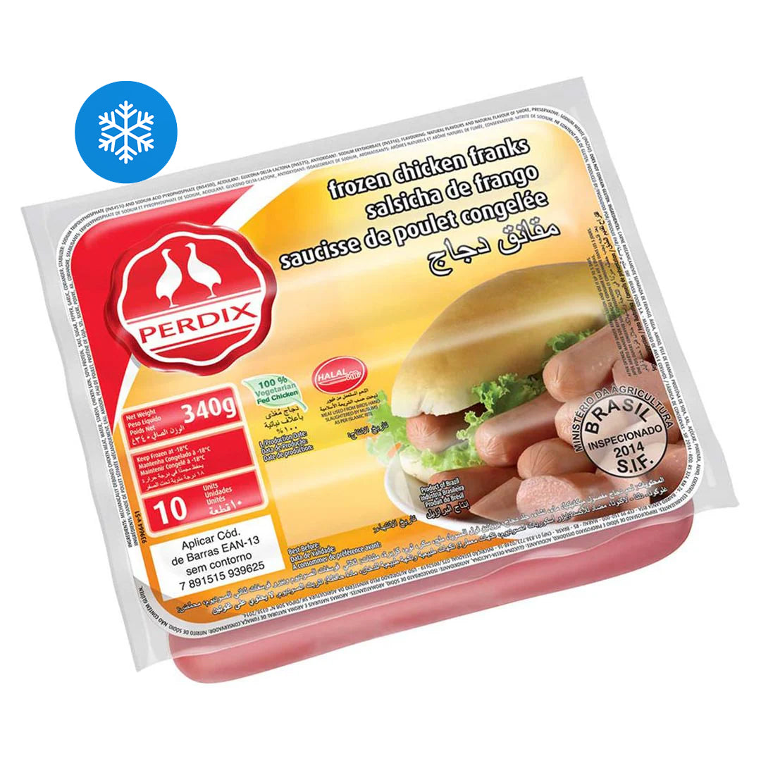 Perdix frozen chicken sausages 10 pieces 340g