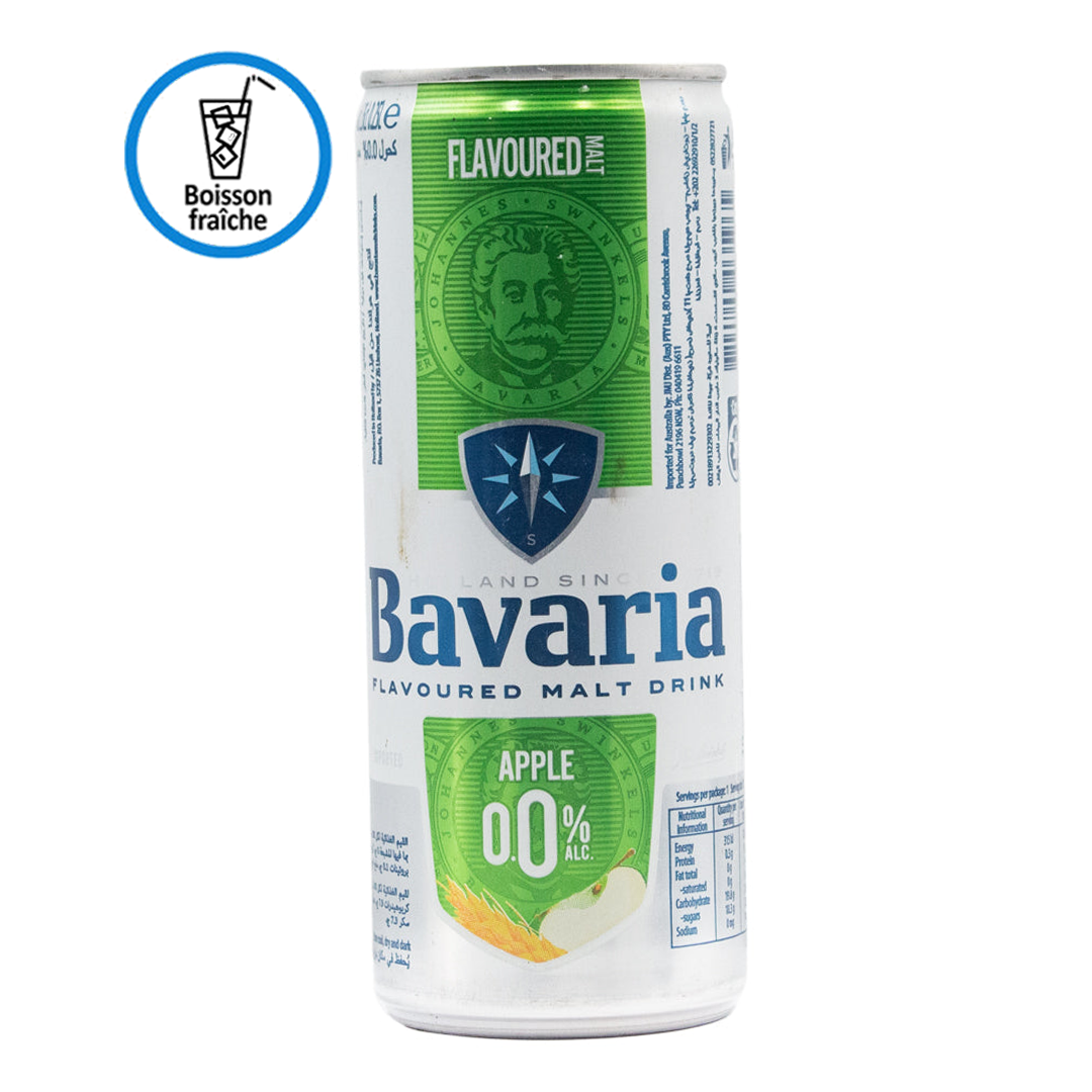 Bavaria non-alcoholic malt drink apple flavor 250ml