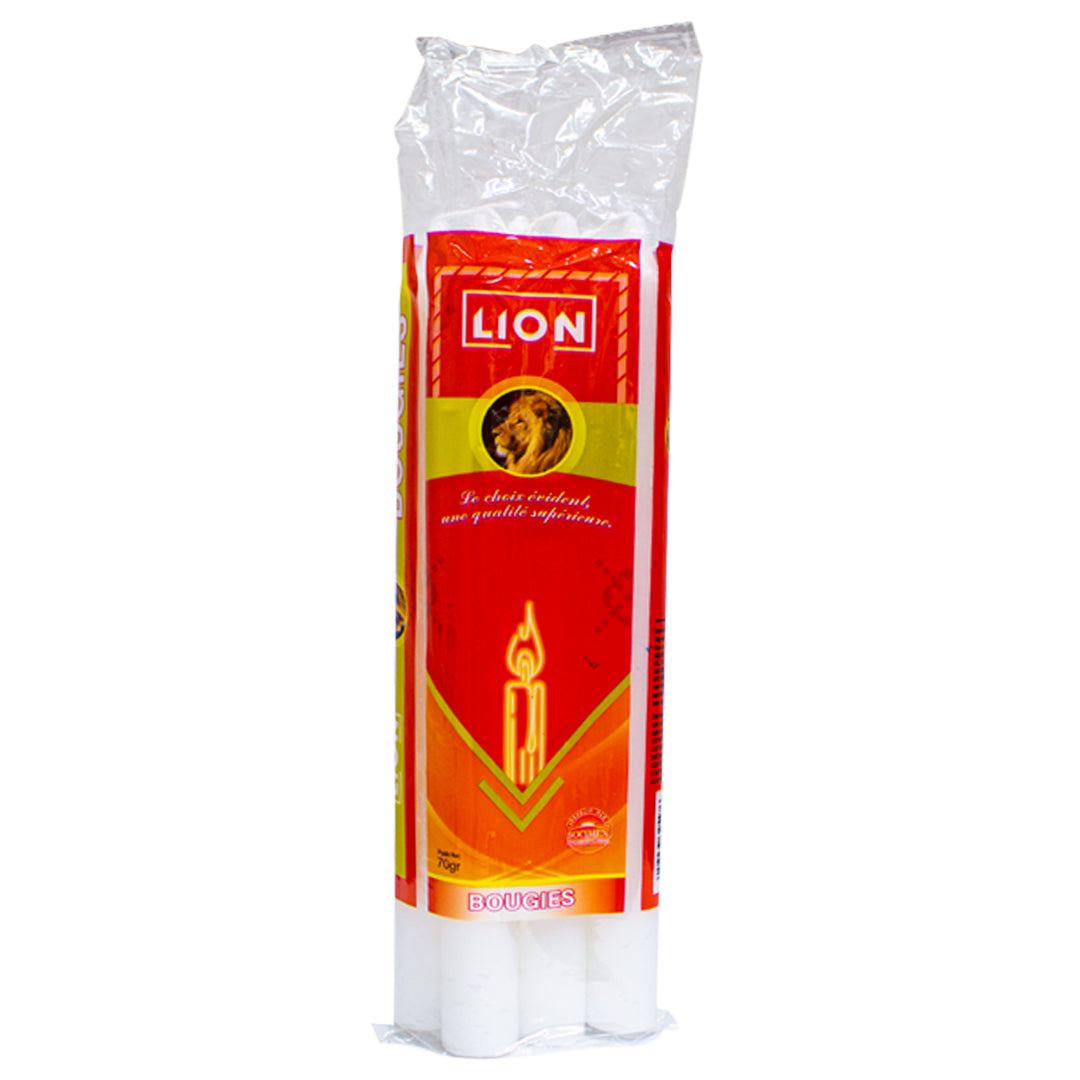 Lion white candles 75g
