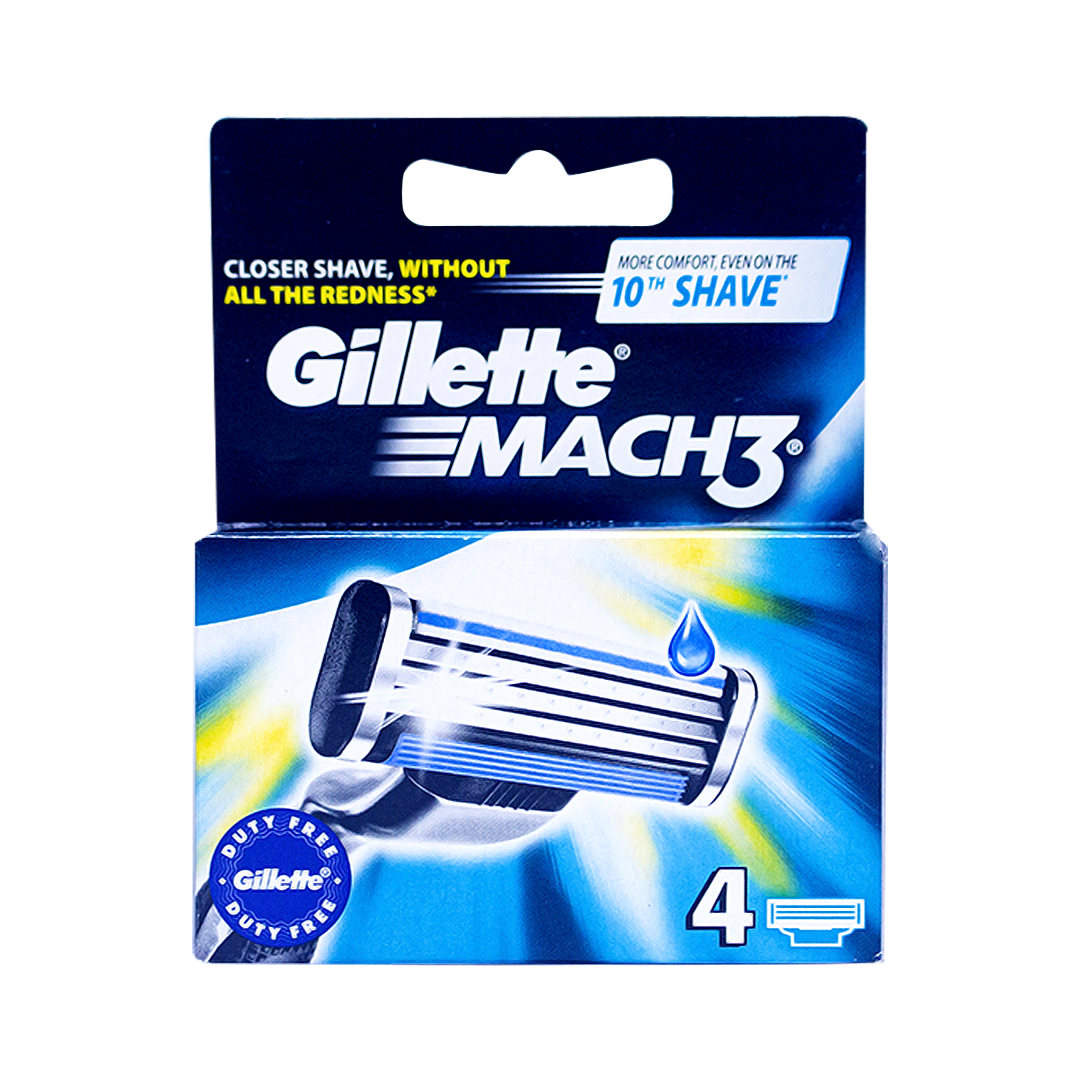 Gillette Mach3 Razor Blades 4 Pieces