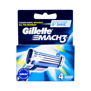 Gillette Mach3 Razor Blades 4 Pieces