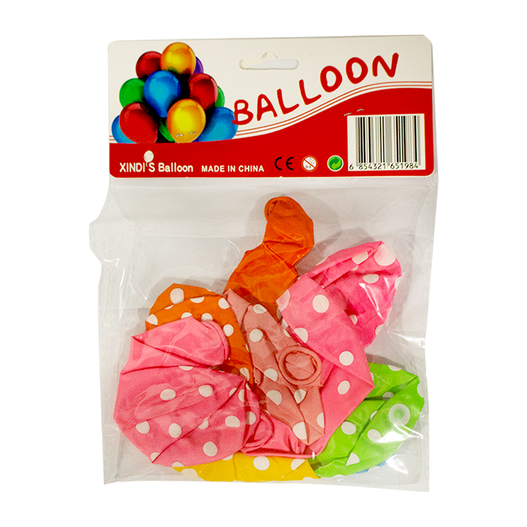 Multicolor birthday balloons 10 pieces