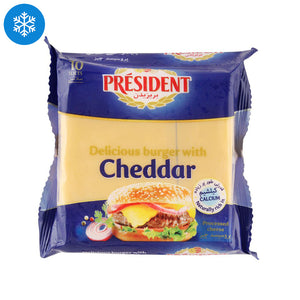 President burger cheese with cheddar 10 pieces
