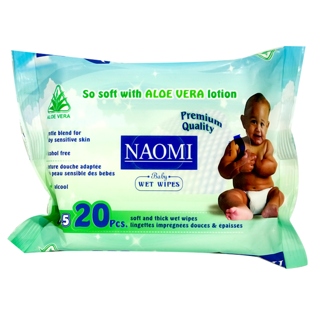 Naomi lingettes aloe vera 20pcs