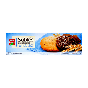 Belle France Cereal Shortbread Biscuits with Milk Chocolate 200g/195g