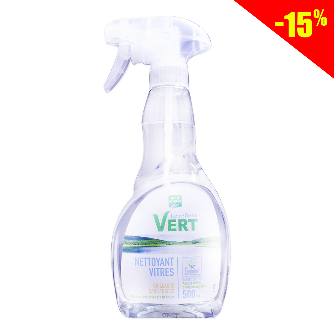 Belle France glass cleaner green brilliance streak-free 500ml