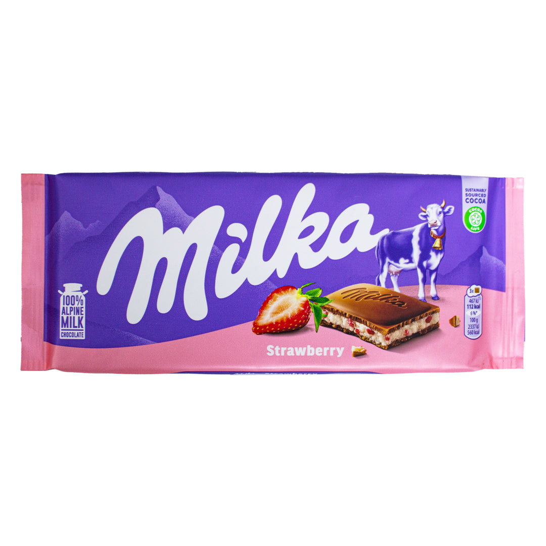 Milka strawberry chocolate 100g