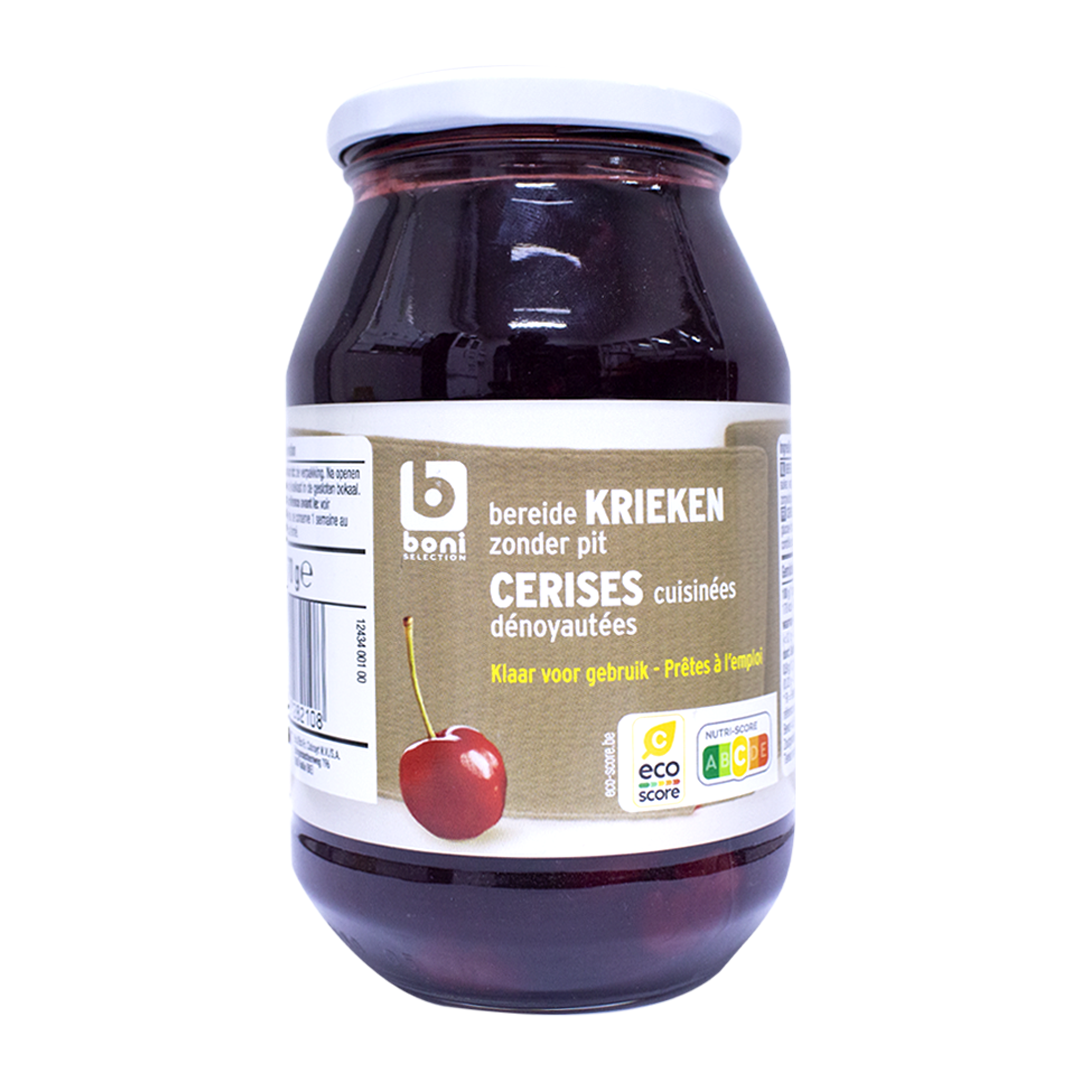 Boni pitted cooked cherries ready-to-use 570g