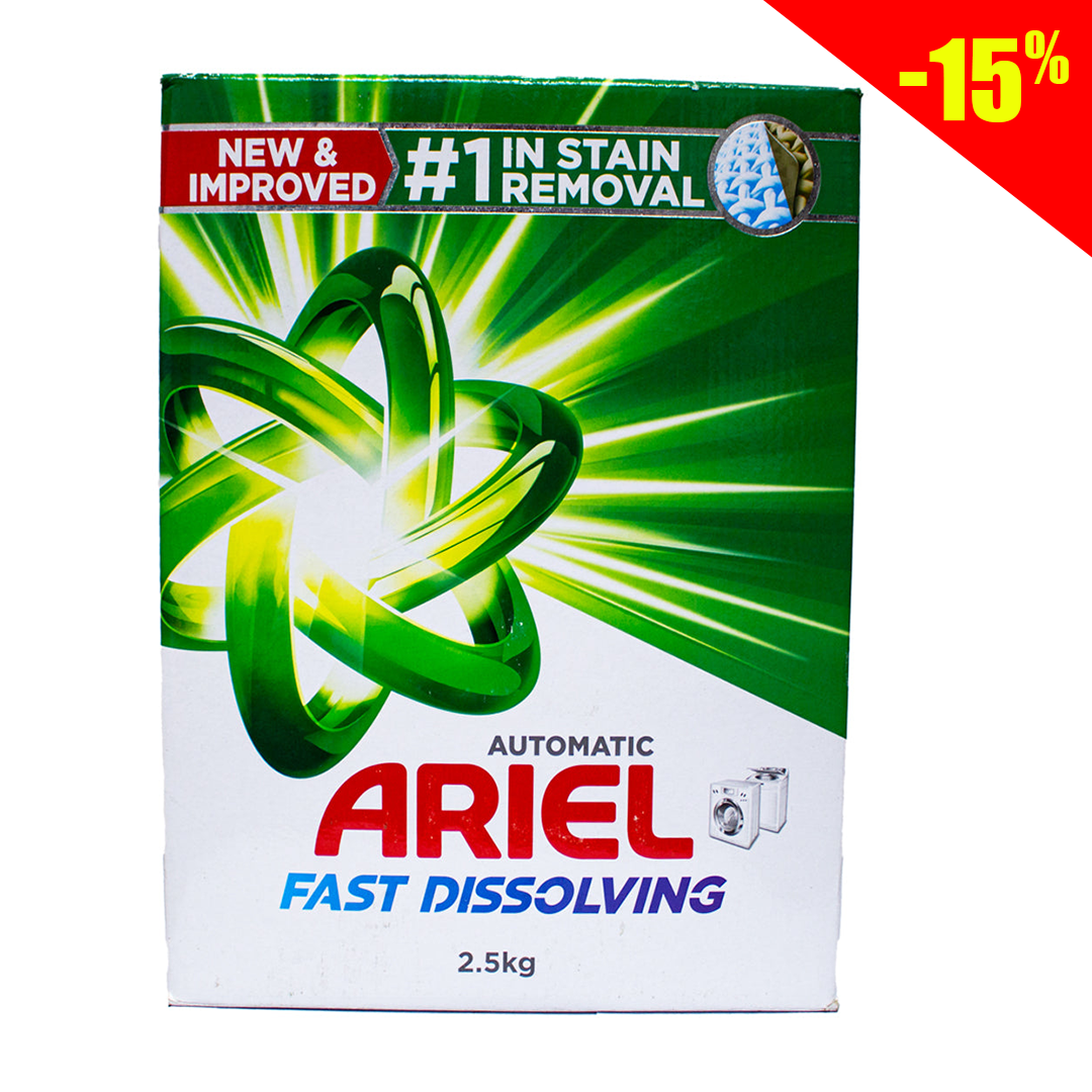 Ariel fast-dissolving automatic machine detergent 2.5kg