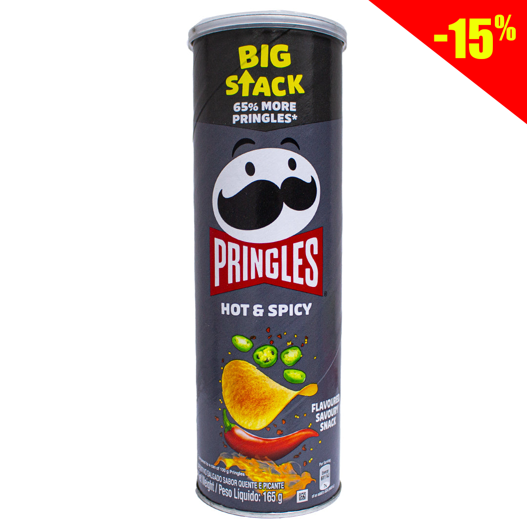 Pringles hot and spicy chips 165g