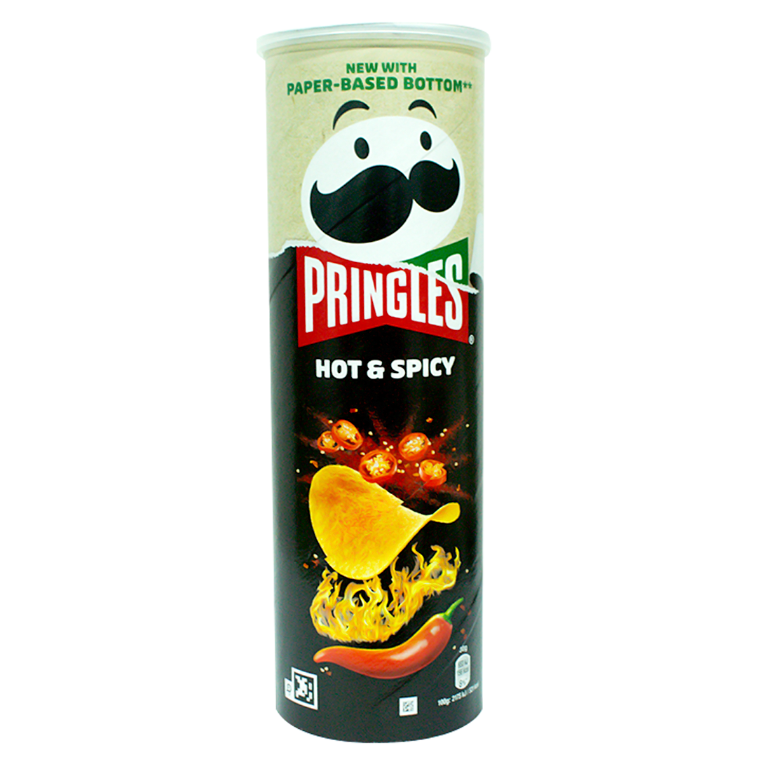 Pringles hot and spicy chips 165g