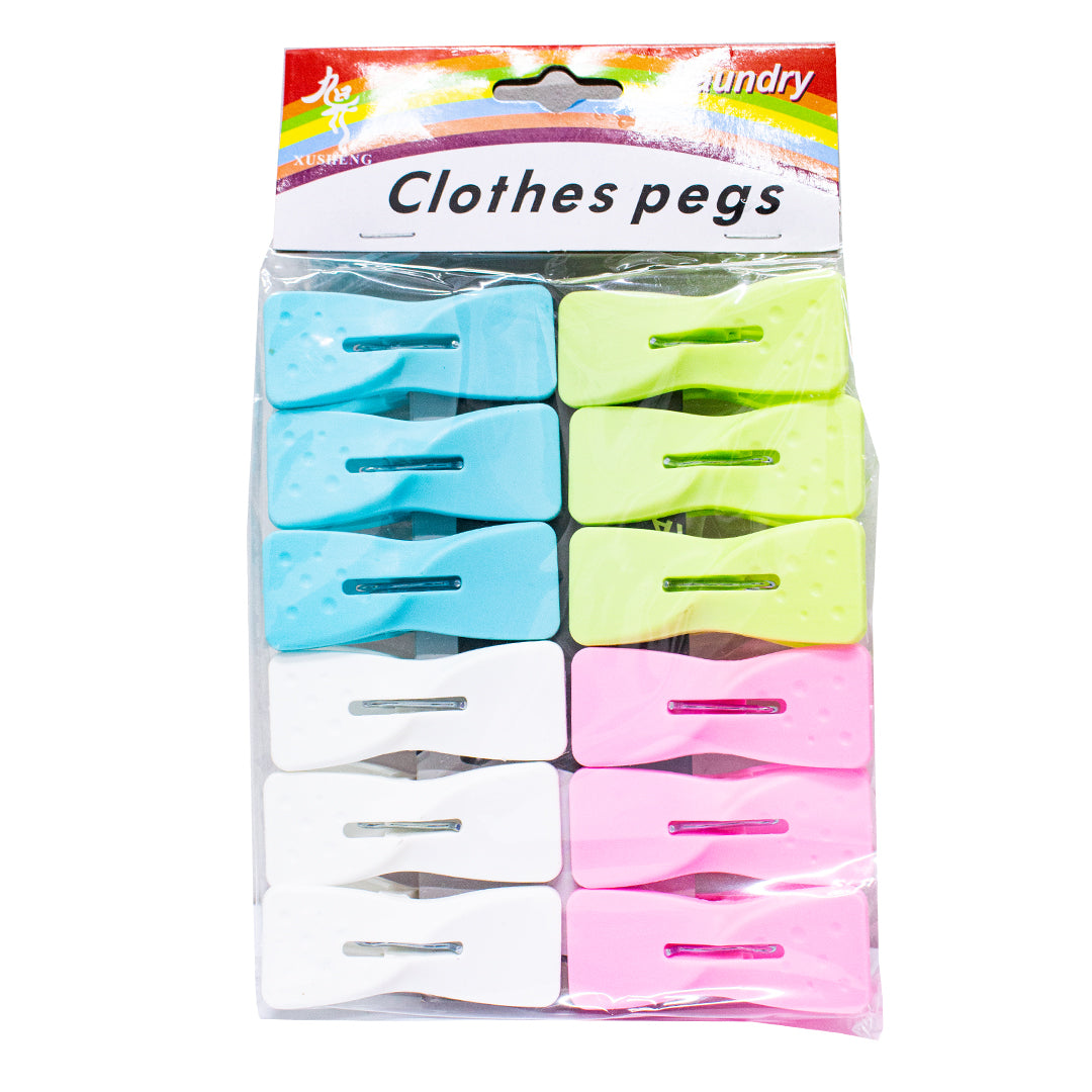 Laundry plastic clothespins 12 pieces