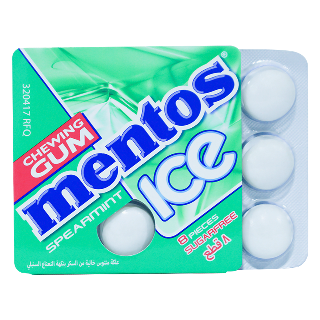 Mentos chewing gum spearmint 8 pieces 11.4g