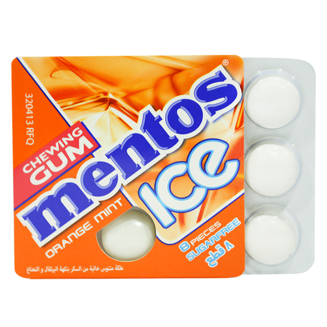 Mentos orange mint chewing gum 8pcs 11.44g