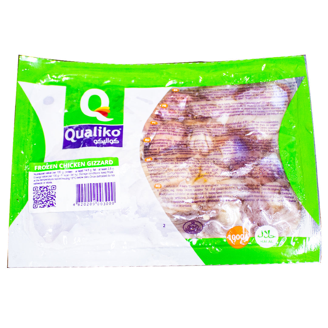 Qualiko frozen chicken gizzards 1kg