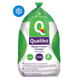 Qualiko whole frozen chicken 1300g