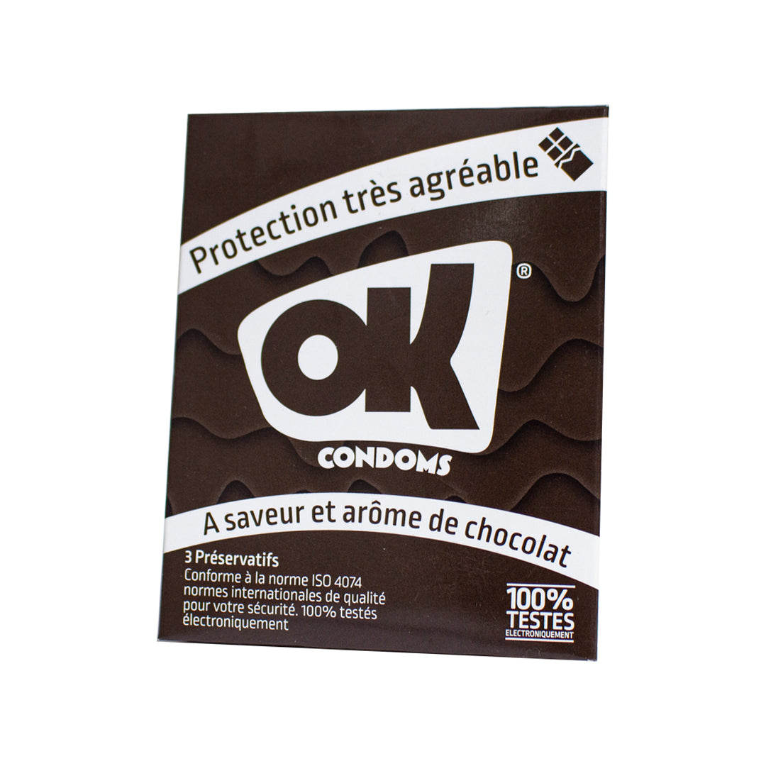 Ok chocolate flavored condom