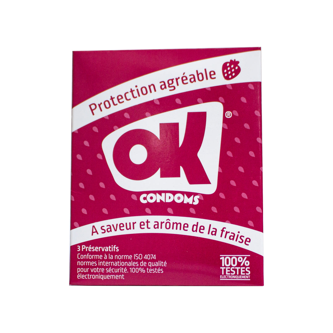 Ok strawberry flavored condom